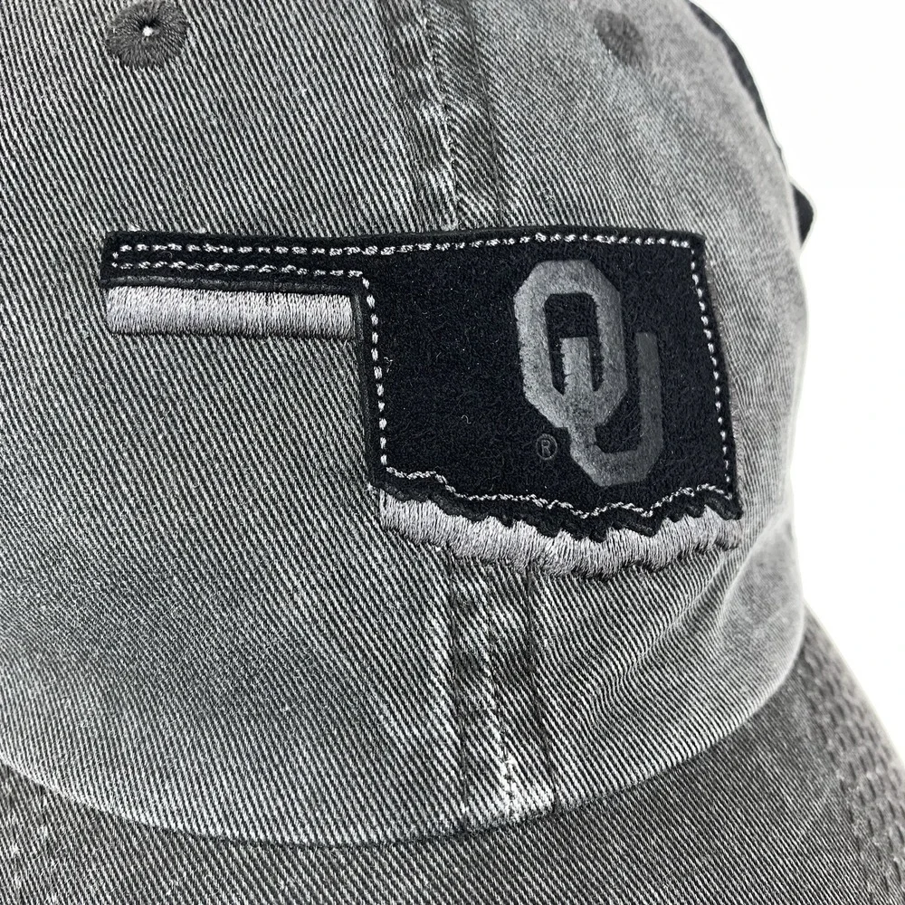 OU Oklahoma Sooners Hat Faded Black Adjustable Snapback Mesh Baseball Cap TOW